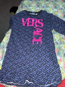 Blue And Pink Versace Dress  - Picture 1 of 4
