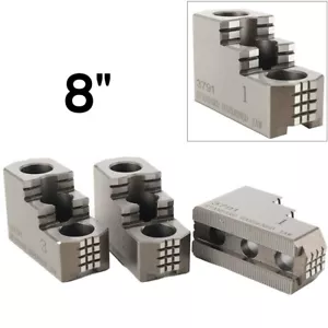 Ganasce rigide 8" per Kitagawa 1,5mmx60 CNC tornio mandrino acciaio 3pz/set metalmeccanico - Foto 1 di 8