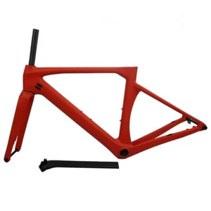 700x28C Carbon Rennrad Rahmensatz Durch Achse 142mm Aero Rennen Fahrrad Rahmen - Bild 1 von 19