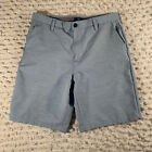 Mens Size 34 Blue Shorts Golf Church Event Heathered Pockets Comfort Nice 9 In