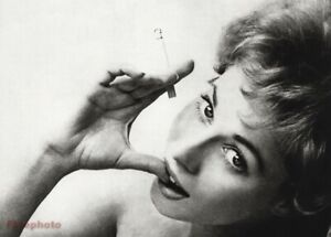 1962 Vintage SAM HASKINS Female Nude Woman Smoking Glamour Portrait Photo Art