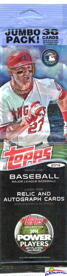 2014 Topps Series 1 Baseball HUGE JUMBO FAT Pack-36 Cards! Look for Mike Trout! - Image 1 of 1
