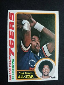 1978-79 Topps Basketball Card # 130 Julius Erving (HOF) Philadelphia 76ers (NM)