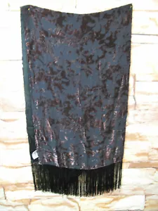 Gianfranco Ferre Studio Seidentuch/Halstuch geprägtes Muster schwarz/braun 60 x 20 - Bild 1 von 5