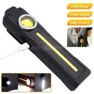 Portable COB LED Work Light Car Garage Mechanic USB Rechargeable Torch Lamp