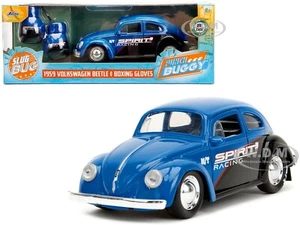 1959 VOLKSWAGEN BEETLE BLUE & BOXING GLOVES ACCESSORY 1/32 DIECAST JADA 34234 - Picture 1 of 11