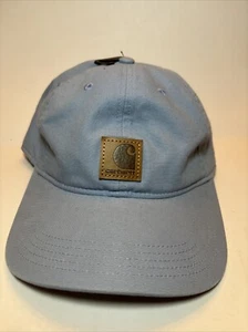 Carhartt Hat Cap Strap Back Adult Blue Outdoor Workwear Canvas Unisex - Picture 1 of 8