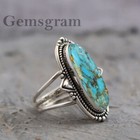 925 Sterling Silver Handmade Blue Copper Turquoise Gemstone Women