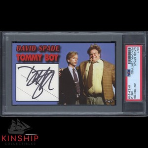 David Spade signed 3x5 Custom Card Cut PSA DNA Slabbed Tommy Boy Auto C1522