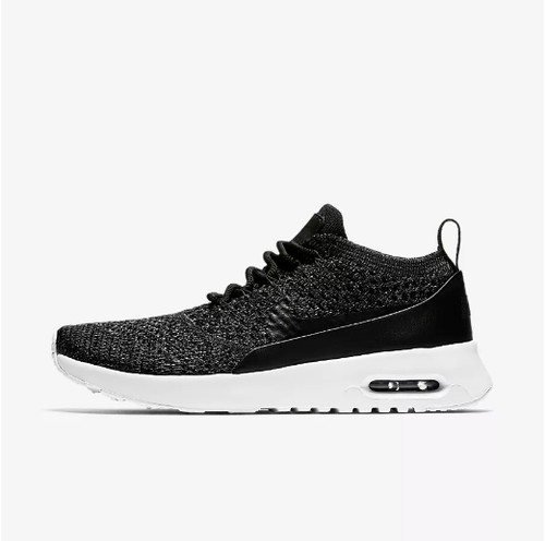 Nuove scarpe Nike Air Max Thea Ultra Flyknit da donna (881175 007) nere vertiche bianche