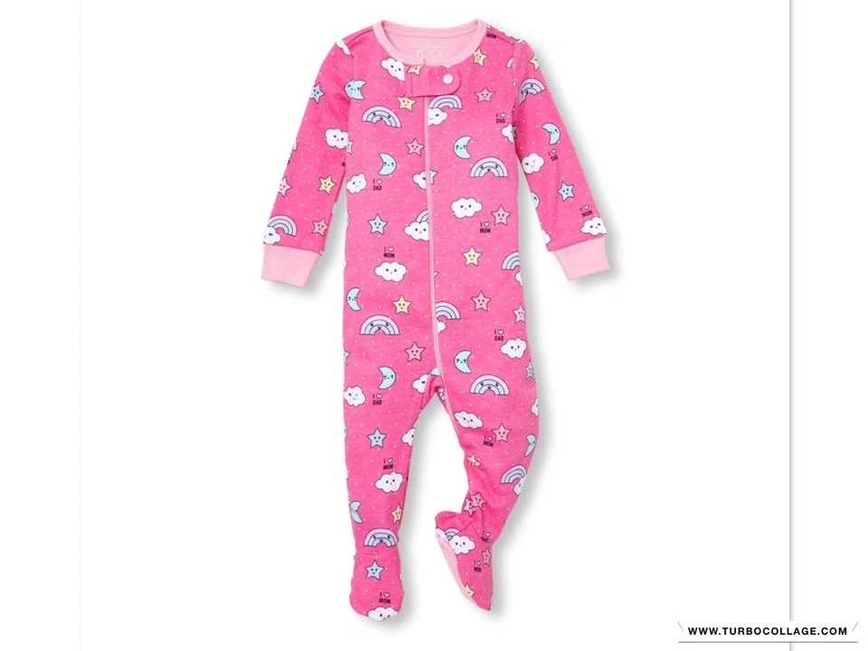 NUEVO PIJAMA ARCO IRIS DE UNA PIEZA PARA NIÑOS CON PIES TALLAS 2T 4T Foto 1 de 2