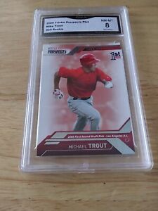 2009 Tristar Prospects Plus Mike Trout Rc GMA 8 Rookie Graded #20 Draft Pick 1st