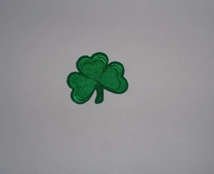 "Shamrock/ Clover" Machine Embroidered Iron-On Patch- St. Patrick's Day - Picture 1 of 1