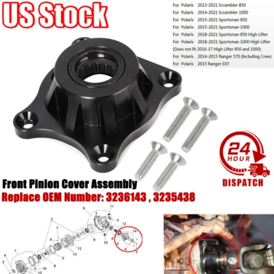 Cubierta de piñón de palanquilla diferencial delantero para Polaris Scrambler Sportsman 850 1000 Foto 1 de 4