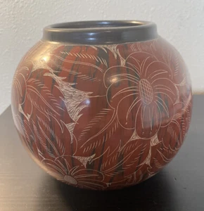 SanJuan De Oriente Nicaragua Pottery Jar signed Guadalupe Canda Norori Vintage - Picture 1 of 6