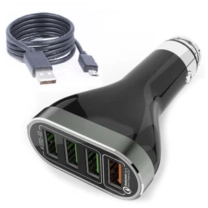 Cargador Mechero Coche 4 USB + Cable Micro USB 6.6 A Entrega 48/72h d329/v191 - Imagen 1 de 7
