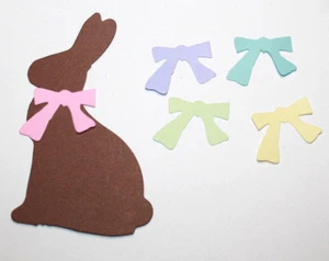 🙂 10 EASTER BUNNY elementos Tim Holtz papel cartucho adornos troquelados - Imagen 1 de 6