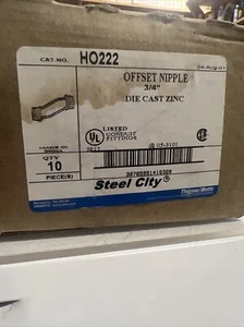 Thomas & Betts HO222 Offset Nippel 3/4" Menge in Box-10 - Bild 1 von 1