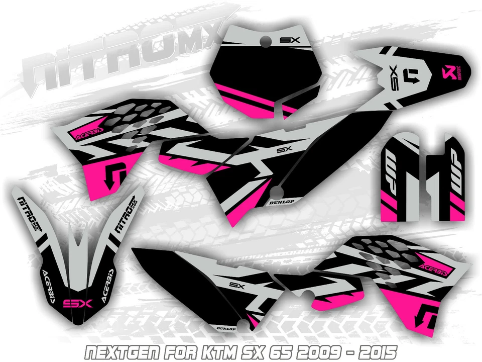 Kit gráfico NitroMX para KTM SX 65 SX65 2009 2010 2011 2012 2013 2014 2015 calcomanías Foto 1 de 1