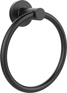 Portasciugamani per Bagno Parete Nero Opaco Anello Asciugamani Acciaio Inox Asciugamani - Foto 1 di 11