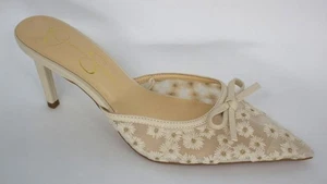 NEU Jessica Simson Osmund Damen-Pantoletten mit Blumenmuster cremefarben Größe 8,5 - Bild 1 von 5