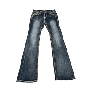 Jean femme Grace in LA coupe facile 29 bootcut aztèque brodé western - Photo 1/5
