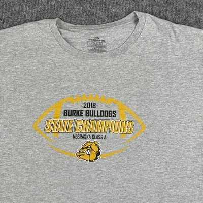 Мужская футболка Adidas 2XL серая Burke Bulldogs State Champions графическая футболка - Изображение 1 из 4