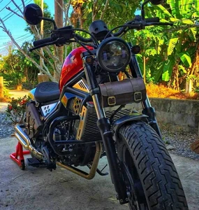 Bolsa de herramientas enrollable para Honda Rebel cmx300 cmx500 rebel1100 moto cuero genuino - Imagen 1 de 4