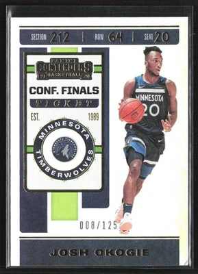 Josh Okogie 2019-20 Panini Contenders Conference Finals Ticket /125 #52 - Image 1 of 2