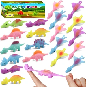 20 Stck. Steinschleuder Dinosaurier Finger Spielzeug, Party Gefälligkeiten für Kinder Klebgummi Dino - Bild 1 von 12