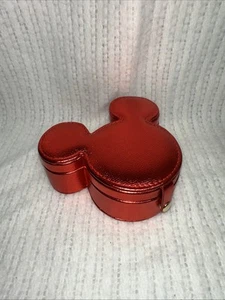 BaubleBar Disney MICKEY MOUSE Schmuck Aufbewahrung Reise Etui Box Metallic Rot - Bild 1 von 13