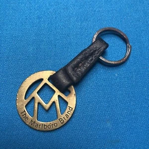 vintage marlboro cigarette solid brass keychain fob T1 - Picture 1 of 2