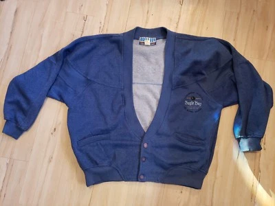 Chaleco Suéter Bugle Boy Para Hombres Niños Grandes Azul Musical Corp Botón De Colección Talla 2XL Foto 1 de 4