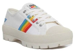 Gola Classics Posavasos Pico Mujer Lona Zapatillas En Blanco Roto Talla UK 3-8 - Imagen 1 de 6