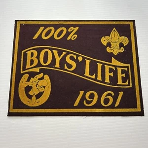 BSA 100% Boys' Life 1961 Flannel Felt-like Piece Approximately 11" x 8½" STS-555 - Picture 1 of 6