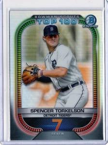 SPENCER TORKELSON Tigers 2021 MLB BOWMAN TOP 100 INSERT #BTP-7 - Picture 1 of 2