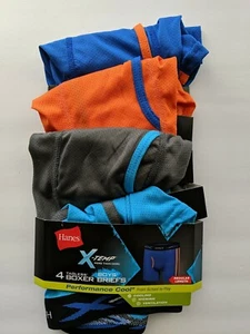 Hanes X-Temp Boys' 4 Tagless Boxer Briefs, Regular Length, Multicolor, Small - Picture 1 of 2