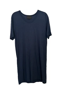 DIESEL Women's Scoop-Neck Short Sleeve Pullover T-Shirt Mini Dress SZ L Blue - Picture 1 of 12