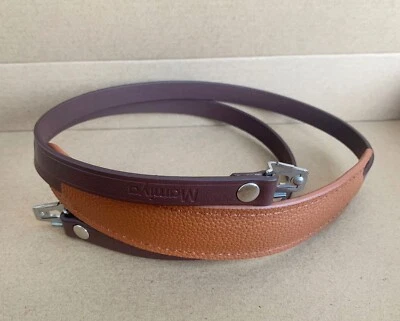 Leather Neck Shoulder Strap F/ Mamiya M645 1000S C220F C330 C330S Padded Brown - Image 1 of 4