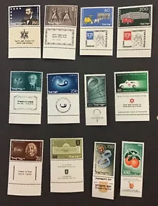 Israel 1954-1957 XF MNH Lot Between Sc#86-128 With Tabs,    (W47) - Picture 1 of 4