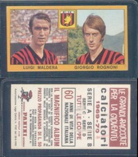 1969/70 PANINI FOOTBALLER FIGURE-MILAN, MALDERA/ROGNONI-NEW, PERFECT, SUPER!