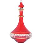 Red Small Egyptian Glass Perfume Bottle Made In Egypt