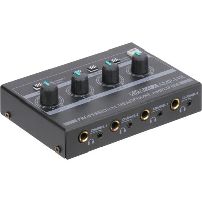Mini 4-Channel Mono/Stereo Headphone Monitoring Amplifier Portable Audio Mixer - Image 1 of 4