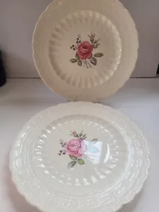 Spode England 2/8867 Billingsley Rose 1892 Dinner Plate 2Pc - Picture 1 of 10