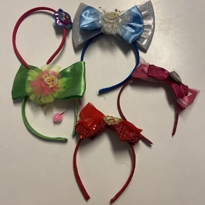 5 Disney Princess headbands Cinderella Snow White Minnie Anna Elsa blue green - Image 1 of 4