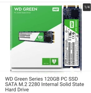 WD Green 120Gb Solid State Drive - M.2 2280 WDS120G2G0B SSD 545MB/s SATA 6 - Bild 1 von 4