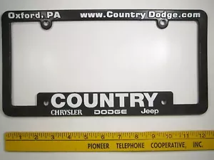 DISTRIBUIDOR Marco de matrícula COUNTRY CHRYSLER DODGE JEEP Oxford PA 14-O-2 - Imagen 1 de 1