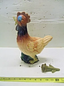 ALTE VINTAGE Blasform HOF GARTEN ORNAMENT Dapol Hühnerhahn 12 Zoll hoch - Bild 1 von 6