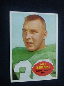 1960 Topps Football Card # 36 Dick Bielski - Dallas Cowboys (EX/NM)