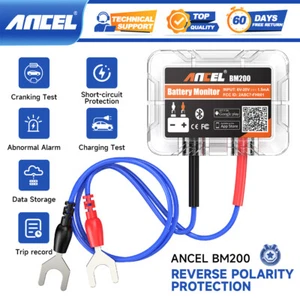 ANCEL BM200 Bluetooth Battery Monitor 12V Car Battery Tester LowVolt Alarm - Picture 1 of 17